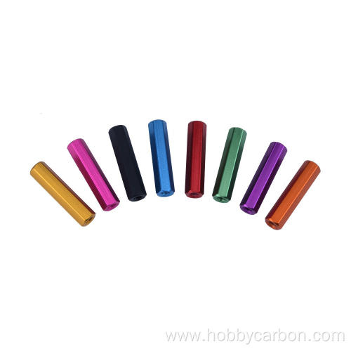 Aluminum anodized rounded Step knurled standoffs